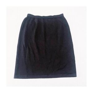 St. Johh Collection Marie Gray Black Wool Knit Pencil Skirt Mint SZ12